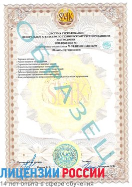 Образец сертификата соответствия (приложение) Терней Сертификат ISO 14001